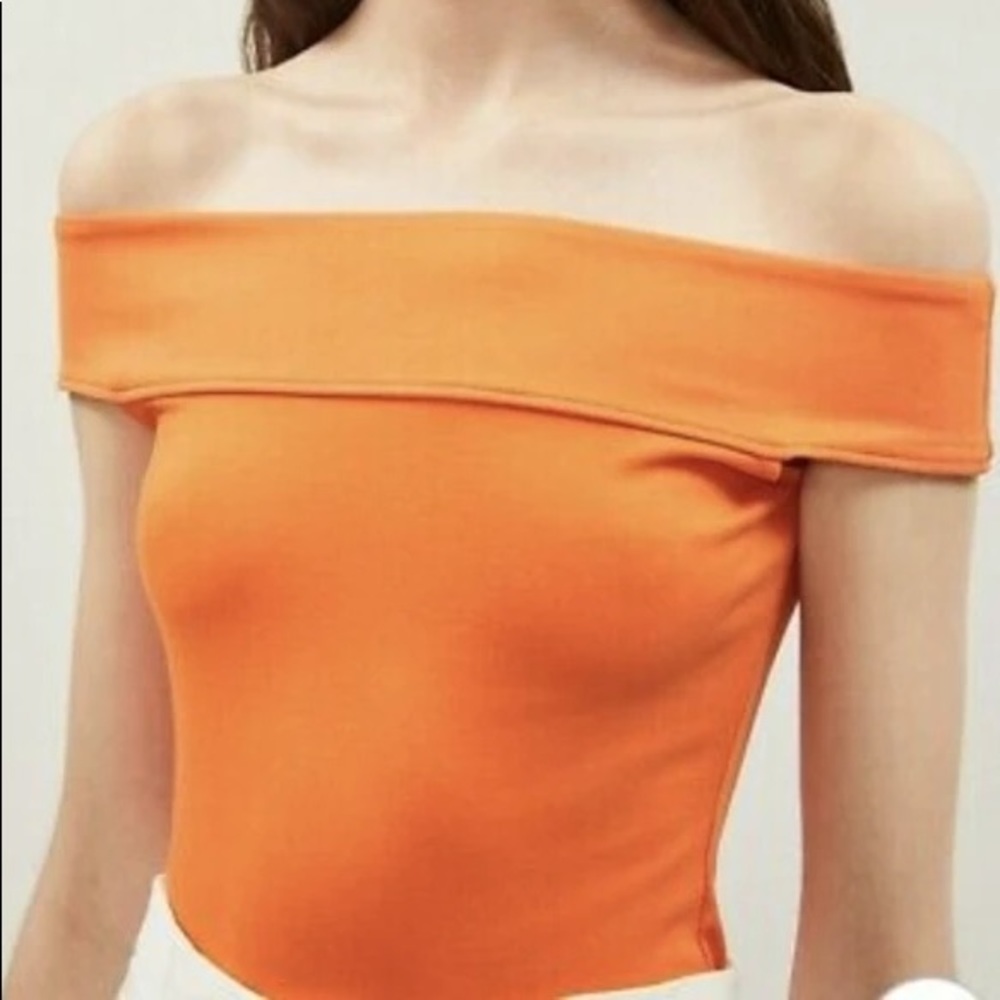 New Orange Off Shoulder Top - NEW WITH TAGS